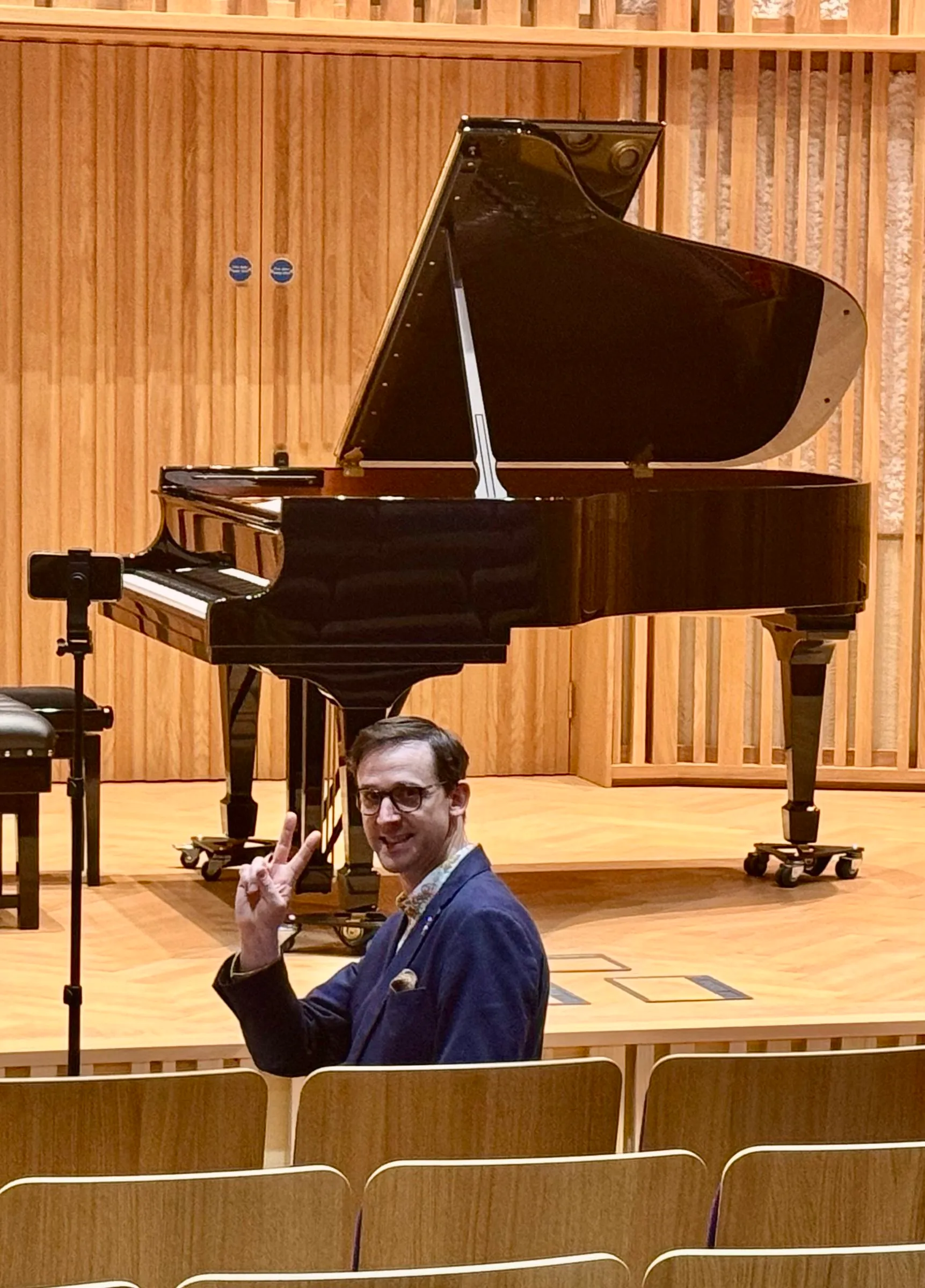 The grand piano in the New Space Recital Hall
